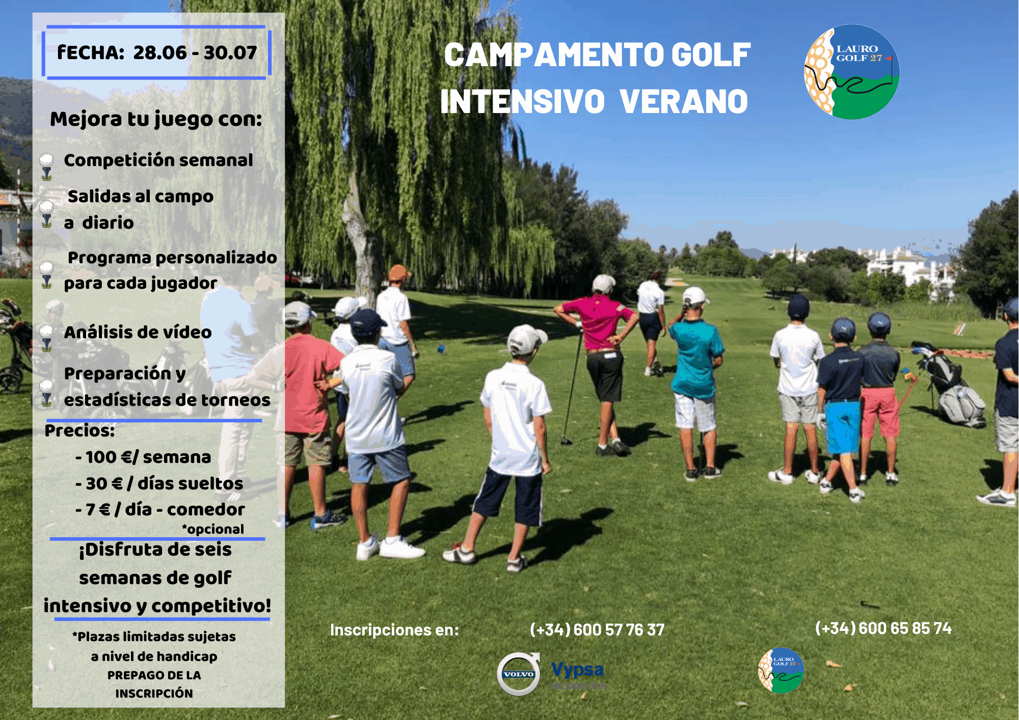 Campamento golf intensivo verano 2019